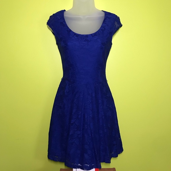 Candie's Dresses & Skirts - Cobalt Blue Lace Candies dress